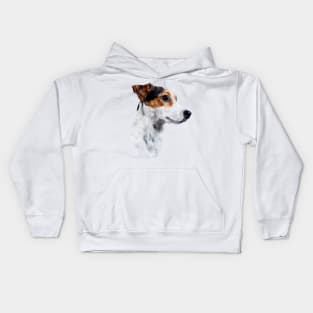 Dramabite Watercolour Jack Russel Puppy Dog Kids Hoodie